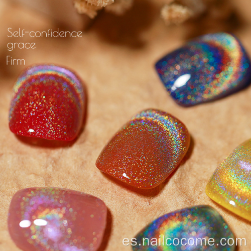 2022 Última venta caliente de 20 colores Rainbow Hologry láser gel gel gel esmalte para weman